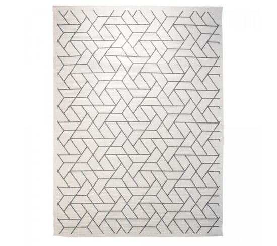 Tapis Exterieur 120x170 Ex1 Bri Reversible Argent, Écru