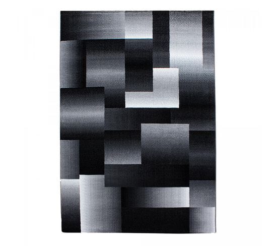 Tapis Salon 160x230 Florina Noir, Gris