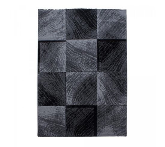 Tapis Salon 80x150 Sipur Gris, Noir