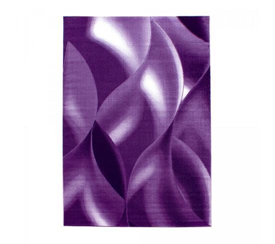 Tapis De Couloir 80x300 Tissé Motif Géométrique Supur Violet Clair Et Violet Foncé