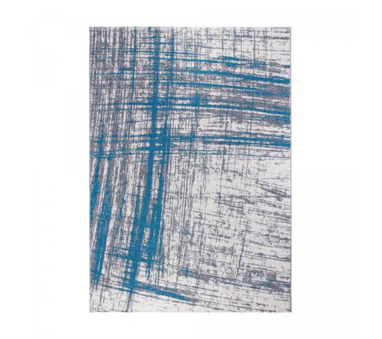 Tapis Salon 160x230 Guyal Bleu, Gris