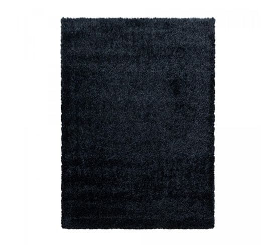 Tapis Shaggy 120x170 Uni à Noir