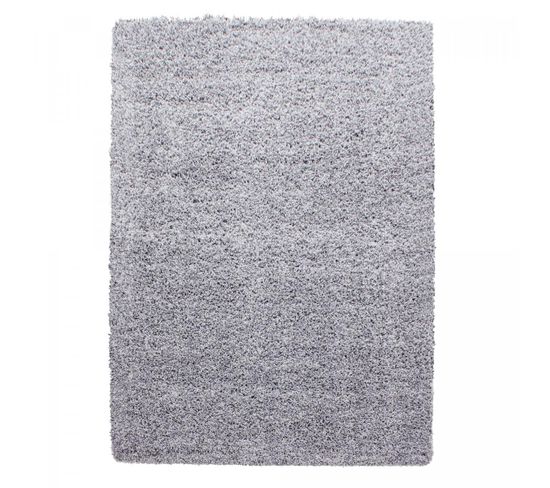 Tapis Shaggy 100x200 Uni L Argent