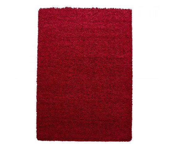 Tapis Shaggy 100x200 Uni L Rouge