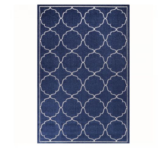 Tapis Extérieur 80x150 Tissé Kilim Bleu Kuma