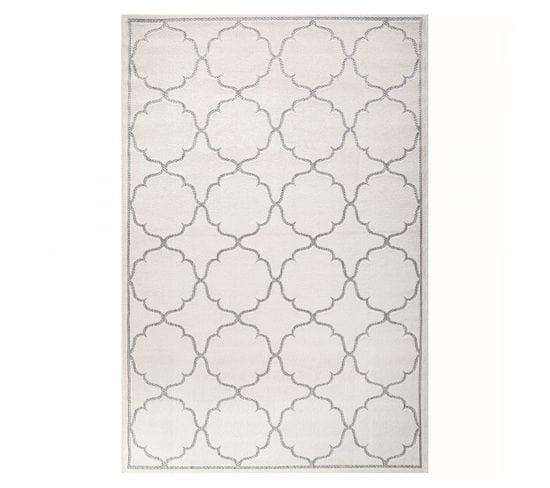 Tapis Extérieur 120x170 Tissé Kilim Crème Kuma