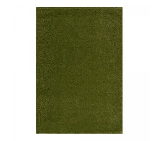 Tapis Salle à Manger 200x290 Tissé Vert Rectangle Motif Uni Nossa