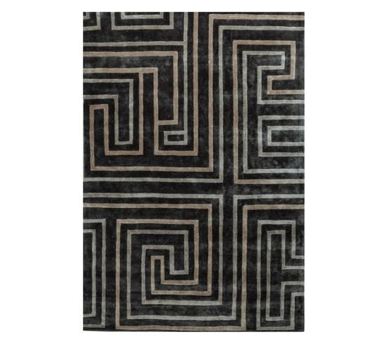 Tapis Salon 190x260 Pyramide Noir