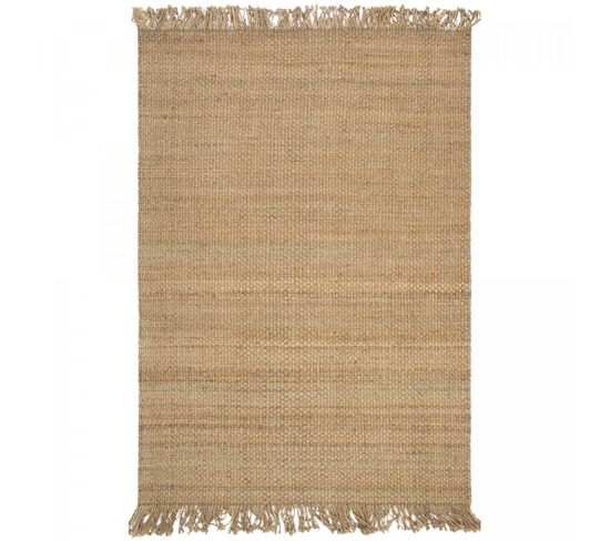 Tapis Jute 120x170 Fait Main Beige Kirloune