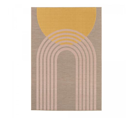 Tapis Exterieur 120x170 Lumiere 8 Beige, Jaune