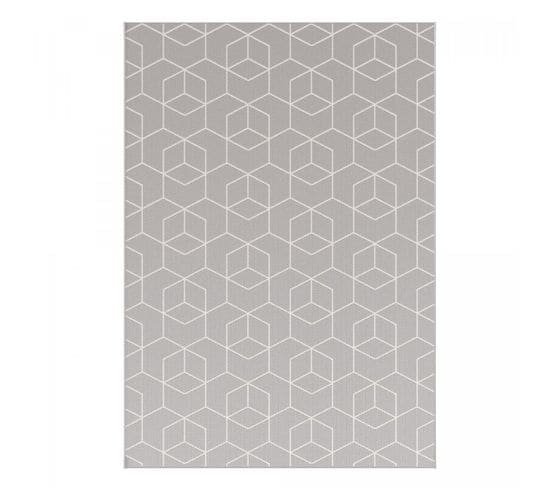 Tapis Exterieur 120x170 Stalow 9 Gris, Écru