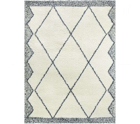 Tapis Salon 160x213 Calypso 1 Blanc, Bleu