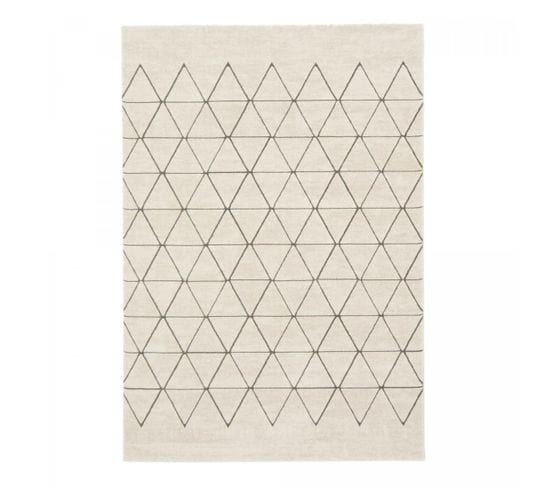 Tapis Salon 120x170 Lucen 4 Crème, Gris