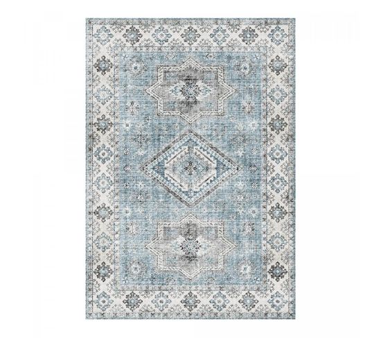 Tapis Salon 120x160 Vivace 2 Bleu, Écru