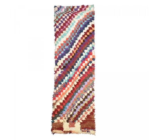 Tapis Berbère 90x270 Boucharouette 60 Multicolore