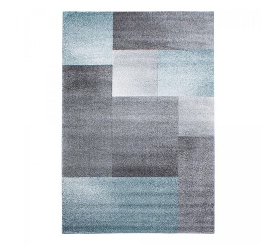 Tapis Salon 160x230 Karluk Bleu, Gris