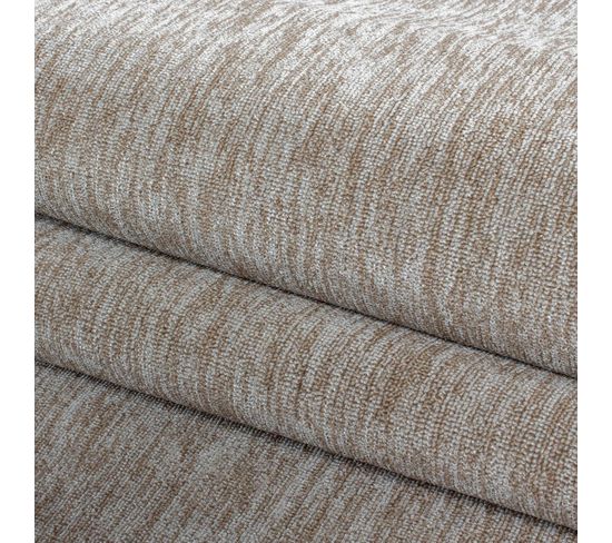 Tapis Grand Salon 240x340 Tissé Beige Rectangle Motif Uni Sakrda