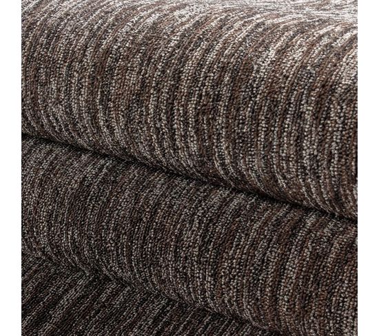 Tapis Chambre 80x250 Tissé Marron Rectangle Motif Uni Sakrda