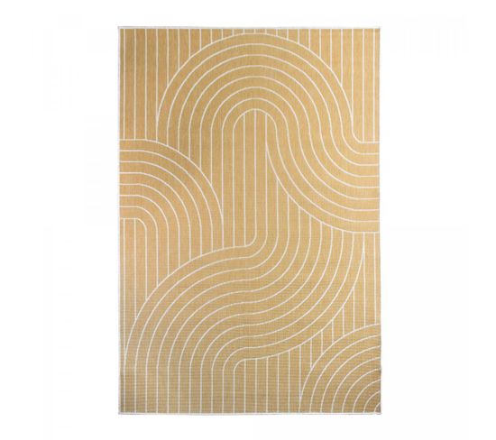 Tapis Exterieur 120x170 Ex1 Col Reversible Jaune, Écru