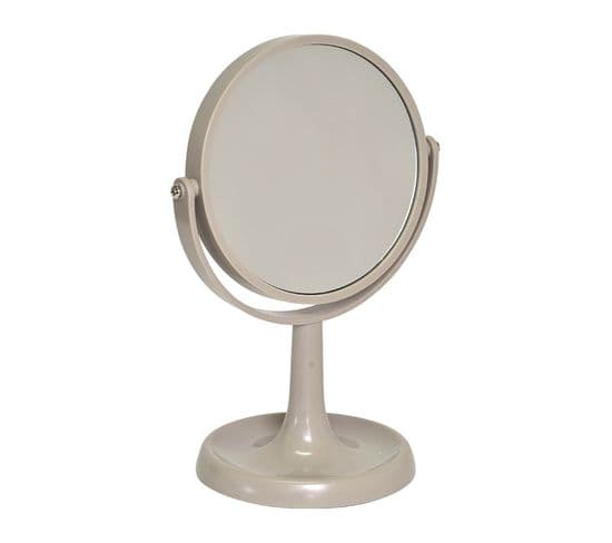 Miroir Sur Pied Taupe 1 Face Normale Et 1 Face Grossissante X3