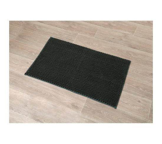 Tapis De Salle De Bain En Microfibre Boules Vert Foncé 50 X 80 Cm