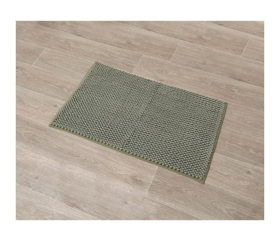 Tapis De Salle De Bain En Microfibre Boules Vert Sauge 50 X 80 Cm