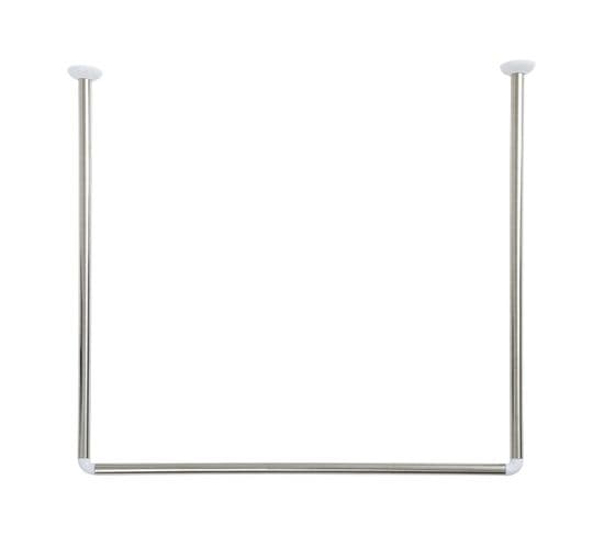 Barre De Douche Tringle Forme U 80 X 80 X 80 Cm En Acier Inoxydable