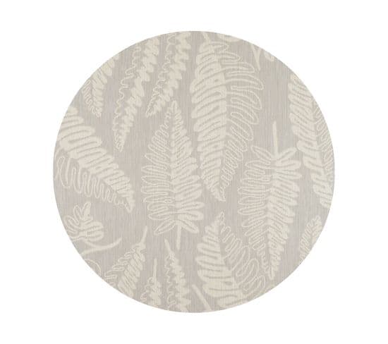 Tapis Extérieur Rond - 200cm - Gris - 100% Polypropylène Résistant Aux Uv - 800gr/m2 - 192 000 Poin