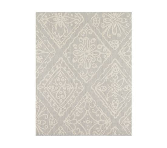 Tapis Extérieur - 120x160cm - Gris - 100% Polypropylène Résistant Aux Uv - 800gr/m2 - 192 000 Point