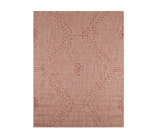 Tapis Extérieur - 70x140cm - Rose - 100% Polypropylène Résistant Aux Uv - 800gr/m2 - 192 000 Points