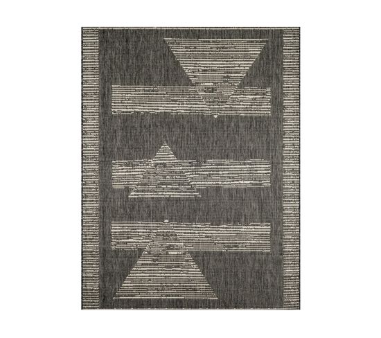 Tapis Extérieur - 120x160cm - Anthracite - 100% Polypropylène Résistant Aux Uv - 800gr/m2 - 192 000