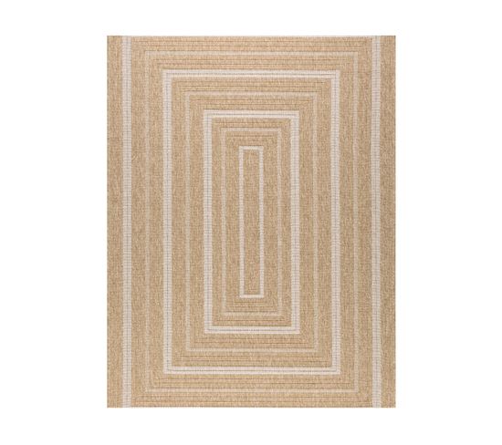 Tapis Extérieur - 240x340cm - Naturel - 100% Polypropylène Résistant Aux Uv - 1400 Gr/m2 - Tycia