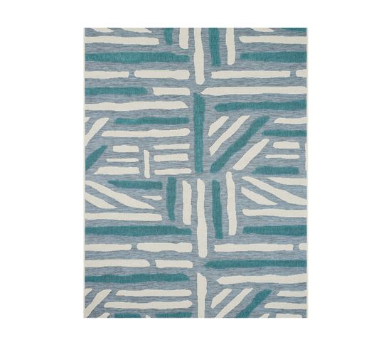 Tapis Extérieur - 70x140cm - Turquoise - 100% Polypropylène Résistant Aux Uv - 1200 Gr/m2 - 204 000