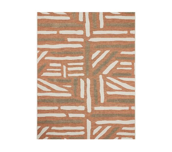 Tapis Extérieur - 70x140cm - Orange - 100% Polypropylène Résistant Aux Uv - 1200 Gr/m2 - 204 000 Po