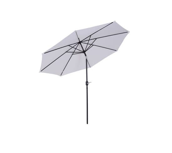 Parasol Rond Inclinable Lys Blanc
