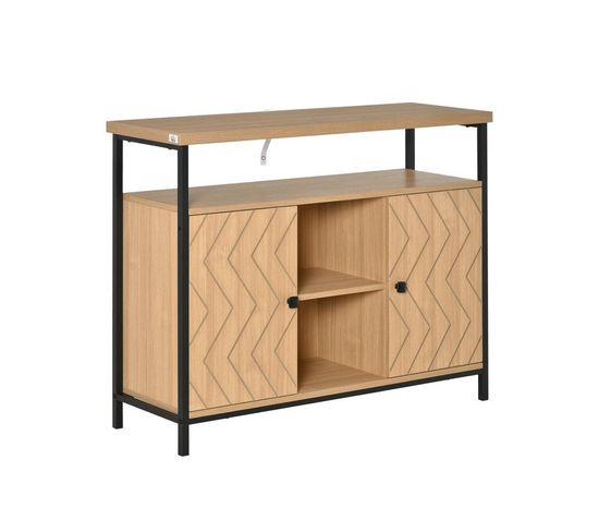 Buffet Multi-rangement Stephan Bois Et Noir