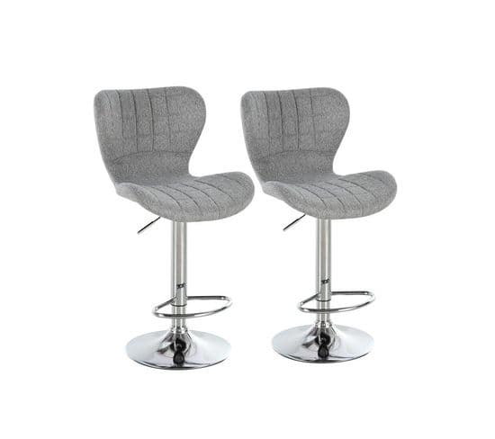 Lot De 2 Tabourets Volta Gris