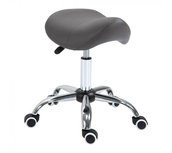 Tabouret De Massage Lili Gris Chromé