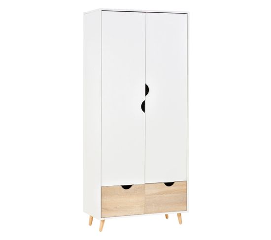 Armoire Design Scandinave Stan En Chêne Blanc