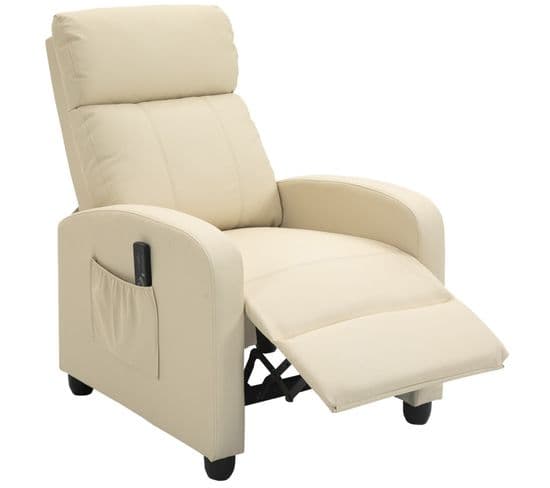 Fauteuil Relaxant Massant Youri Crème