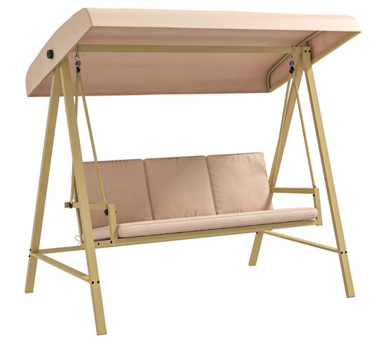 Balancelle De Jardin 3 Places Chloe Beige