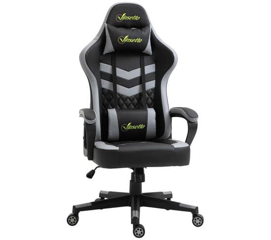 Chaise De Bureau Gaming Harris Noire Et Grise