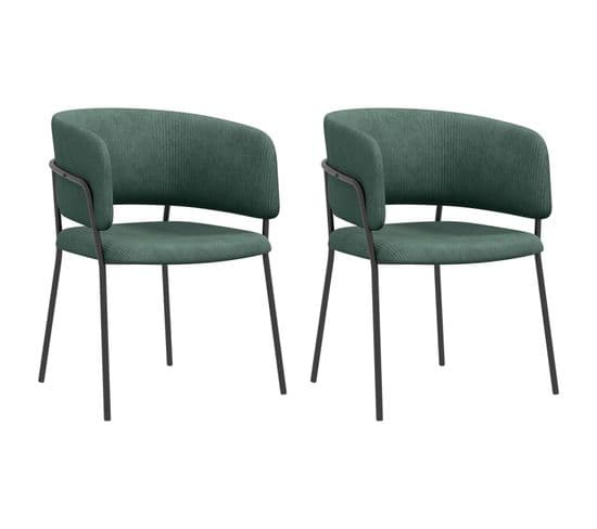 Lot De 2 Chaises Shirine Design Vert