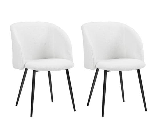 Lot De 2 Chaises Design Nikola Noir Et Blanc