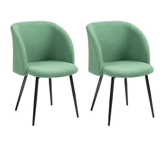 Lot De 2 Chaises Design Adonis Vert Et Noir