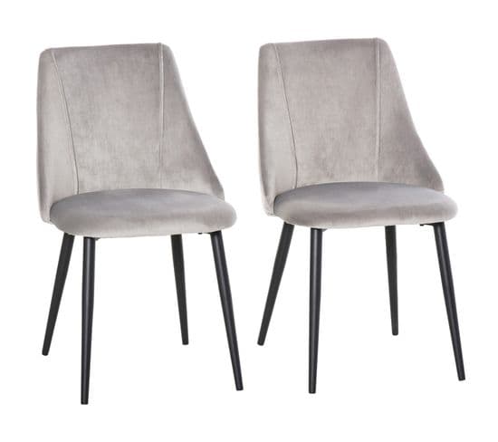 Lot De 2 Chaises Gena Grises