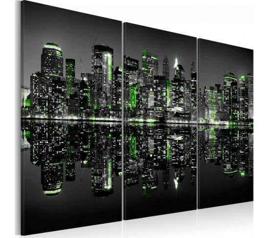 Tableau New York Vert 60 X 40 Cm Noir