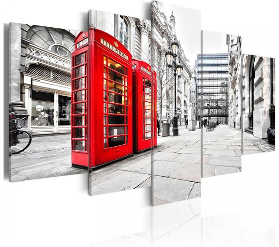 Tableau Rue De Londres 100 X 50 Cm Rouge