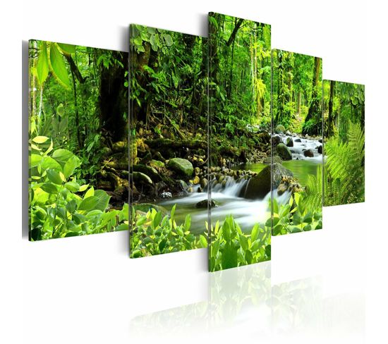 Tableau Dans La Jungle 100 X 50 Cm Vert