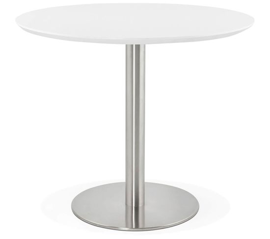 Table à Manger Bois Blanc 90x90x54cm